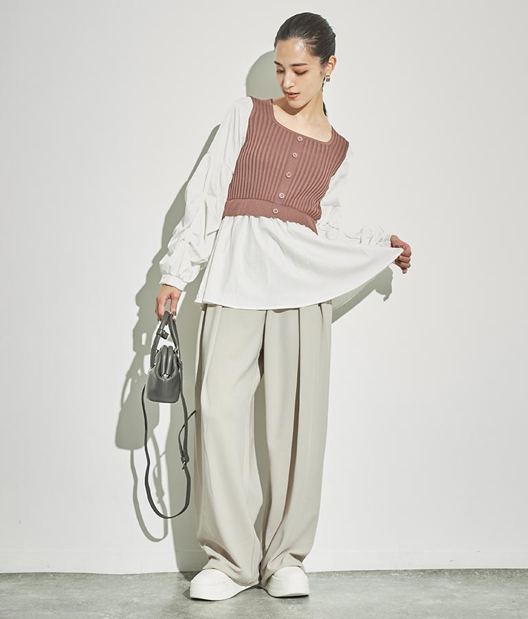 タック ワイド パンツ 792-8983