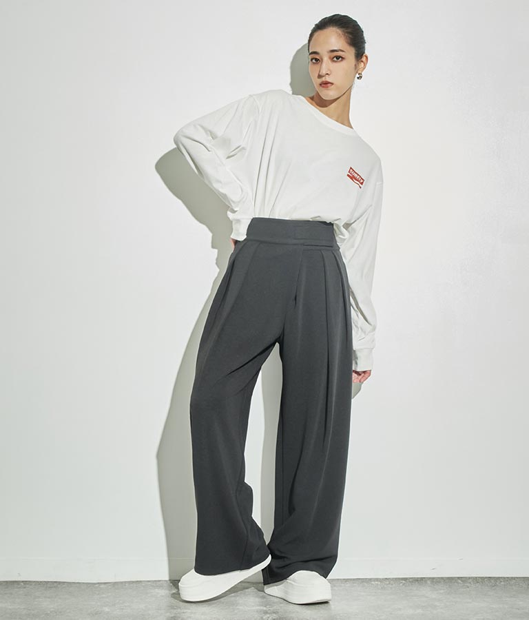 タック ワイド パンツ 792-8983