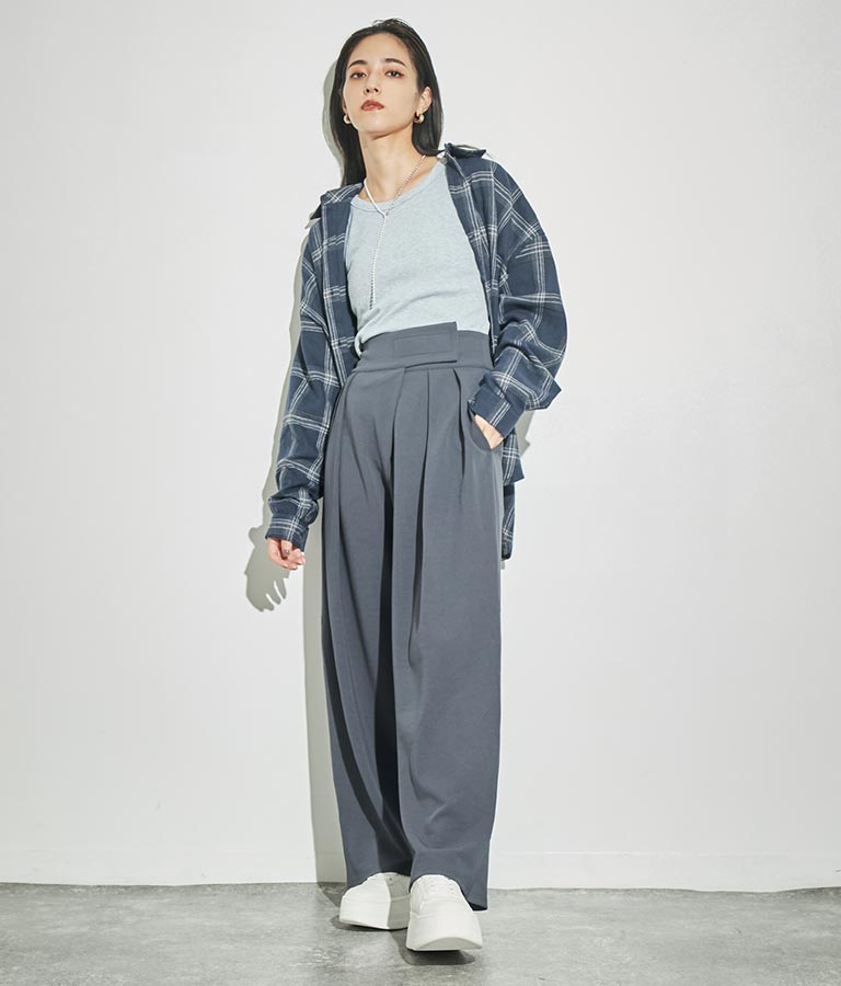 タック ワイド パンツ 792-8983