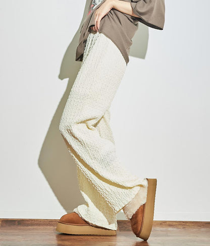 ジャガードカットソーワイドパンツ【セットアップ着用可】 792-9019