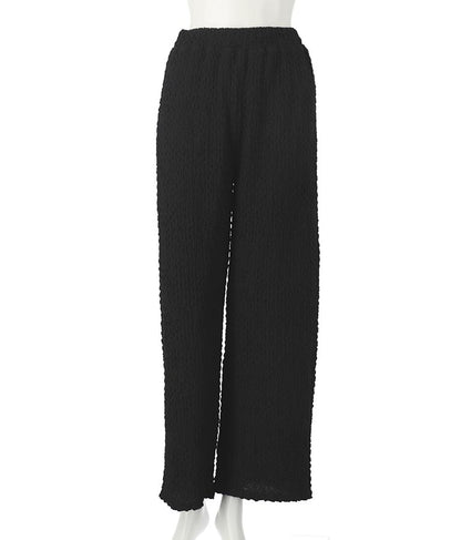 ジャガードカットソーワイドパンツ【セットアップ着用可】 792-9019