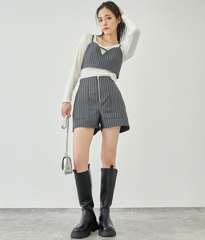 ベーシックUネックロングTシャツ