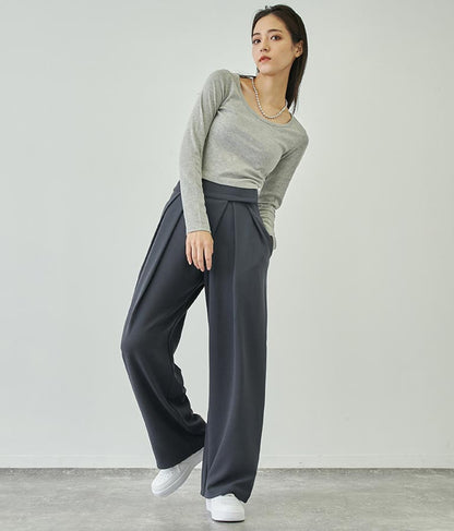 ベーシックUネックロングTシャツ 793-8987