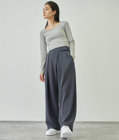 ベーシックUネックロングTシャツ 793-8987