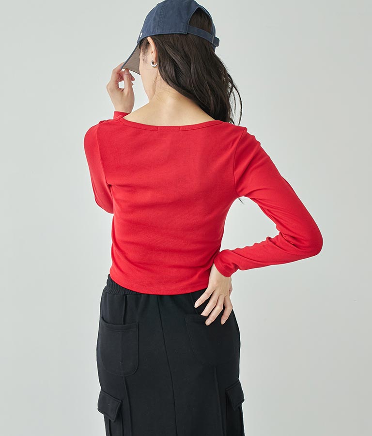 ベーシックUネックロングTシャツ 793-8987