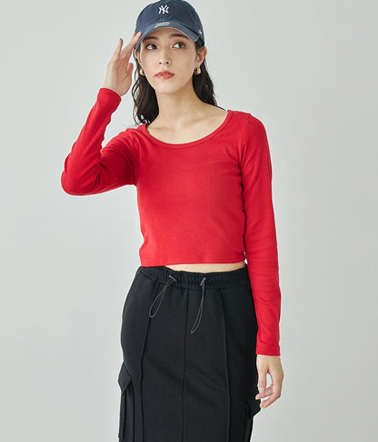 ベーシックUネックロングTシャツ 793-8987