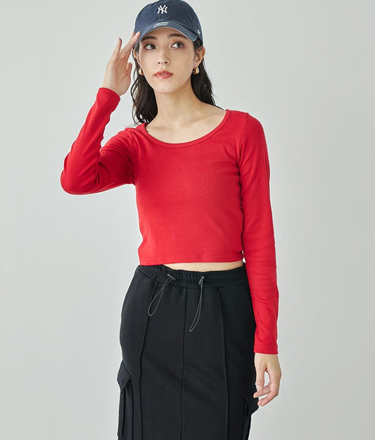 ベーシックUネックロングTシャツ 793-8987