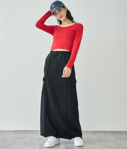 ベーシックUネックロングTシャツ 793-8987