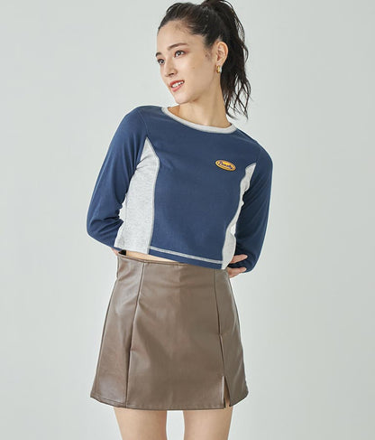 サイド配色ロングスリーブTシャツ