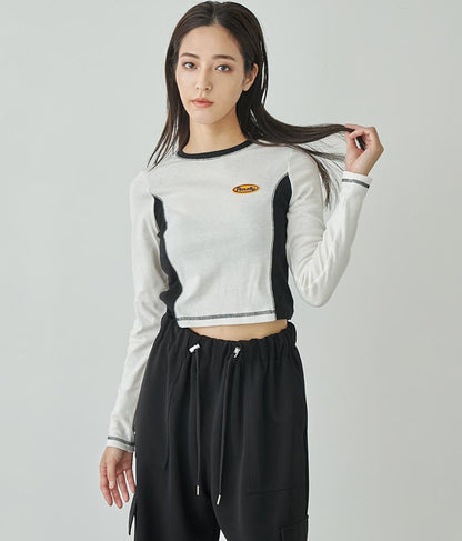 サイド配色ロングスリーブTシャツ 793-8970