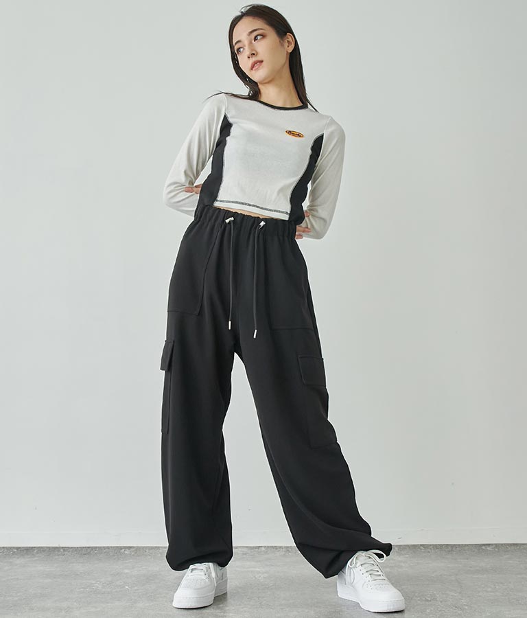 サイド配色ロングスリーブTシャツ 793-8970