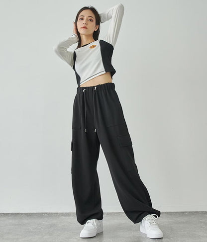 サイド配色ロングスリーブTシャツ 793-8970