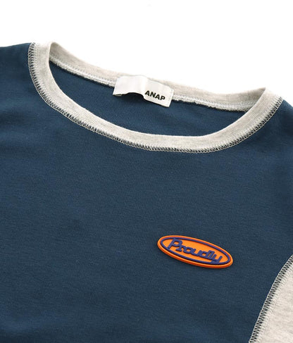 サイド配色ロングスリーブTシャツ 793-8970