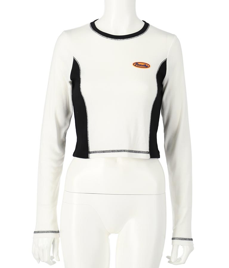 サイド配色ロングスリーブTシャツ 793-8970