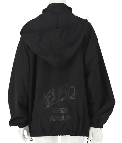 ANAP ボックス ロゴフード付き ナイロン ブルゾン 794-8968