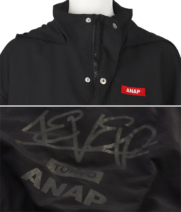 ANAP ボックス ロゴフード付き ナイロン ブルゾン 794-8968