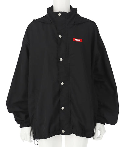 ANAP ボックス ロゴフード付き ナイロン ブルゾン 794-8968