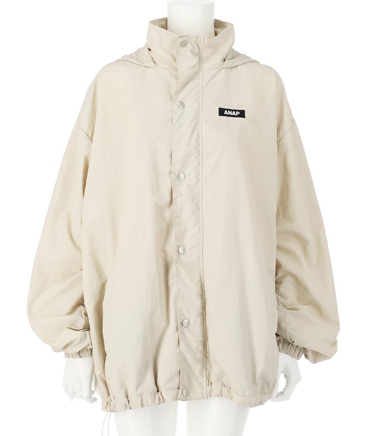 ANAP ボックス ロゴフード付き ナイロン ブルゾン 794-8968