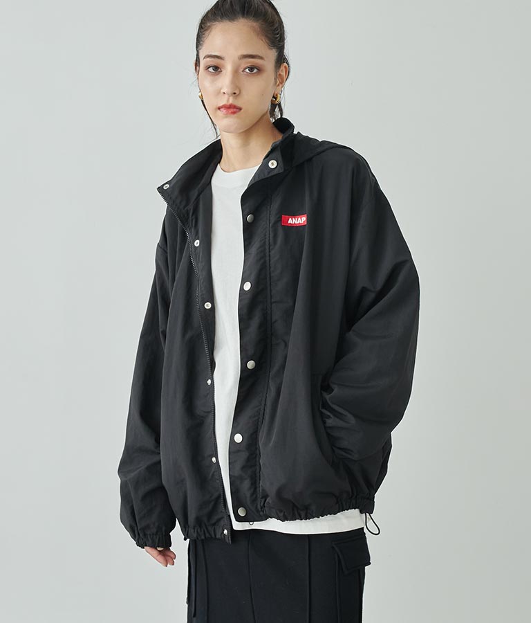 ANAP ボックス ロゴフード付き ナイロン ブルゾン 794-8968