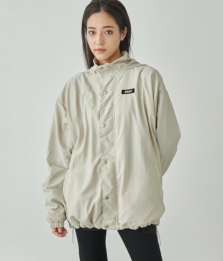 ANAP ボックス ロゴフード付き ナイロン ブルゾン 794-8968