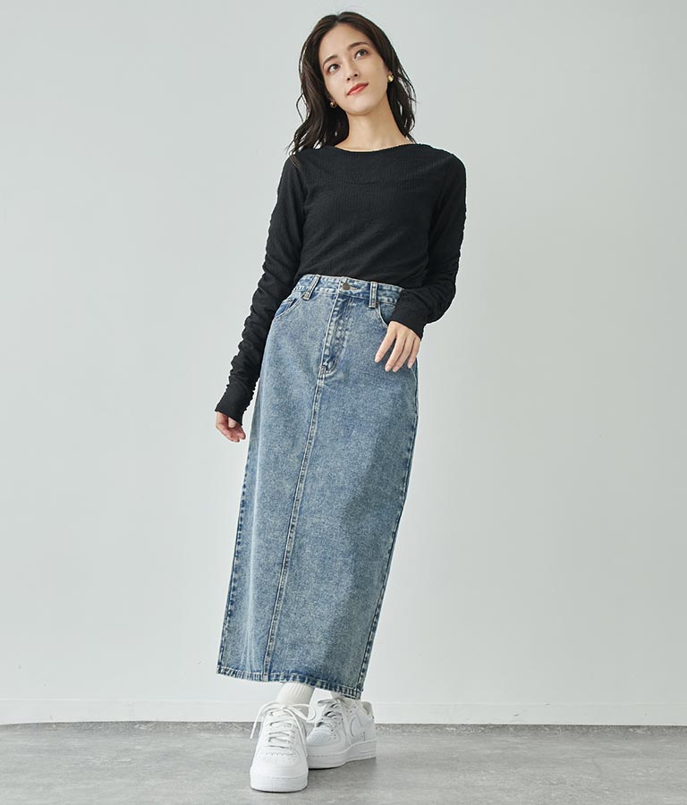 袖 シャーリング トップス 793-9015