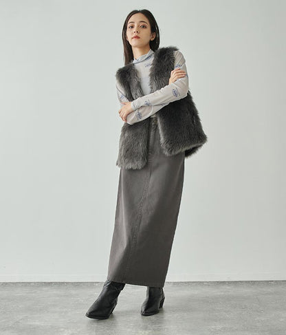 ロゴプリント シアー ハイネック トップス 793-9031