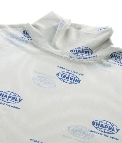 ロゴプリント シアー ハイネック トップス 793-9031