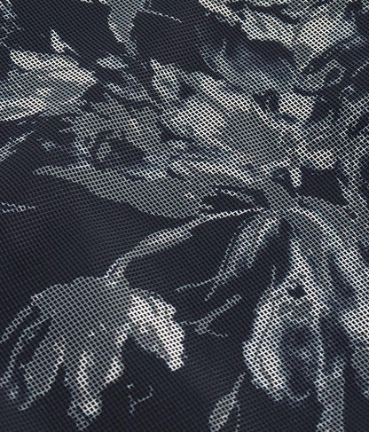 メッシュプリントティアードワンピース 527-6725