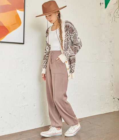 センター ライン ニット ジョガー パンツ 812-6706