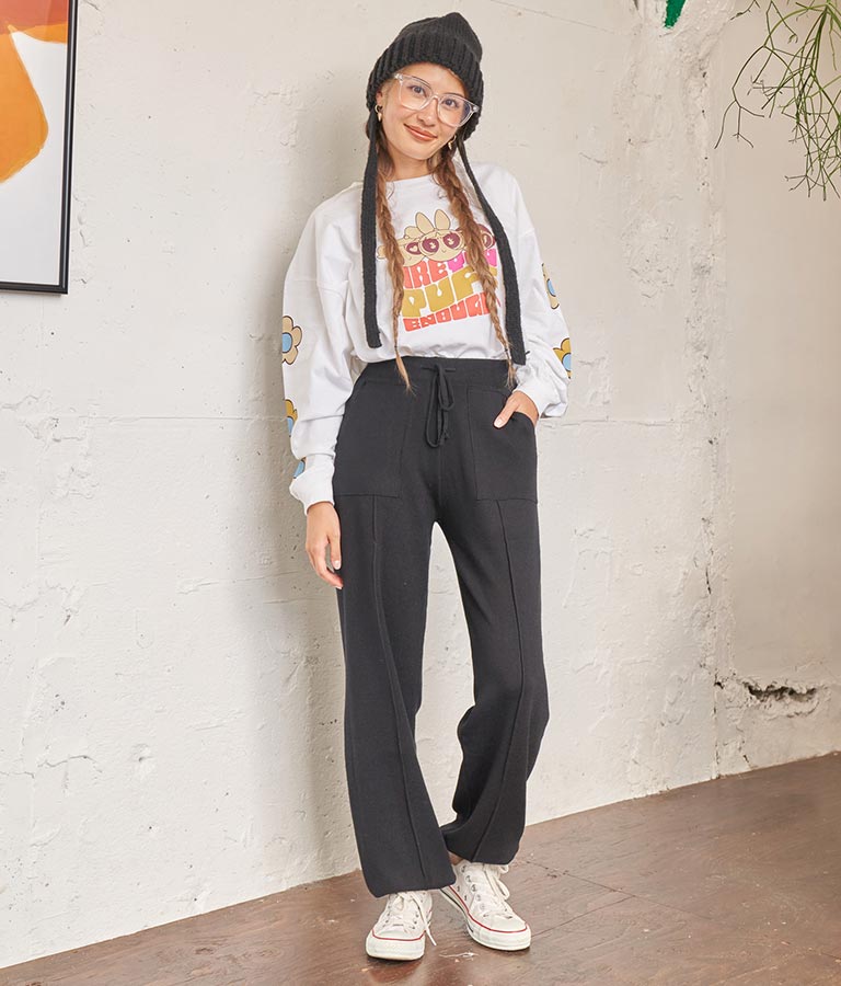 センター ライン ニット ジョガー パンツ 812-6706