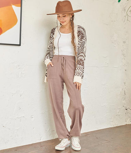 センター ライン ニット ジョガー パンツ 812-6706