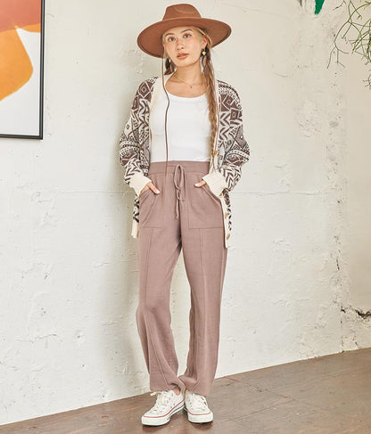 センター ライン ニット ジョガー パンツ 812-6706