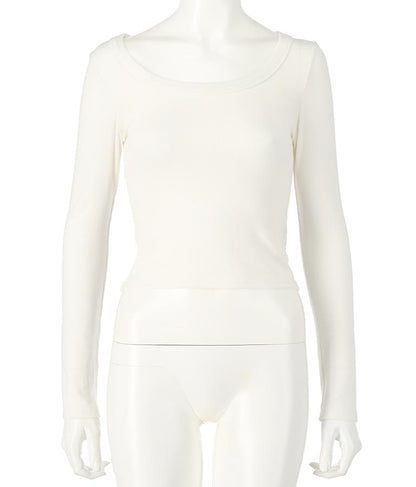 デコルテライン 細リブ カットソー 813-6725