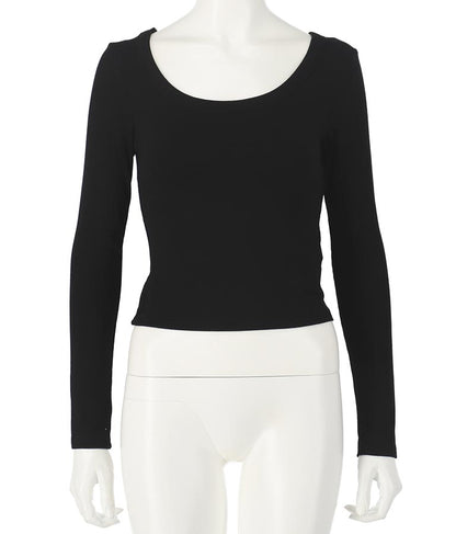 デコルテライン 細リブ カットソー 813-6725