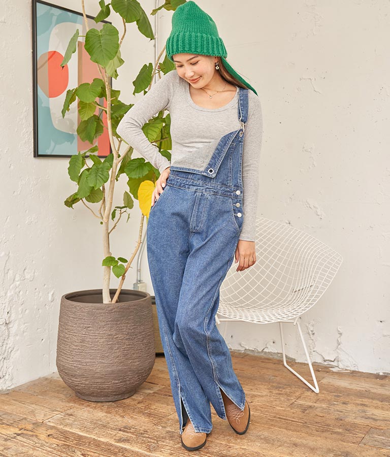 デコルテライン 細リブ カットソー 813-6725