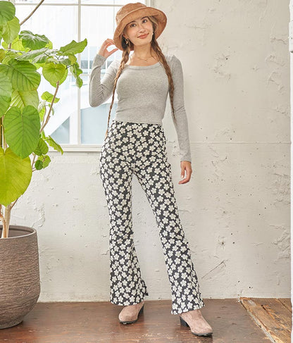 デコルテライン 細リブ カットソー 813-6725