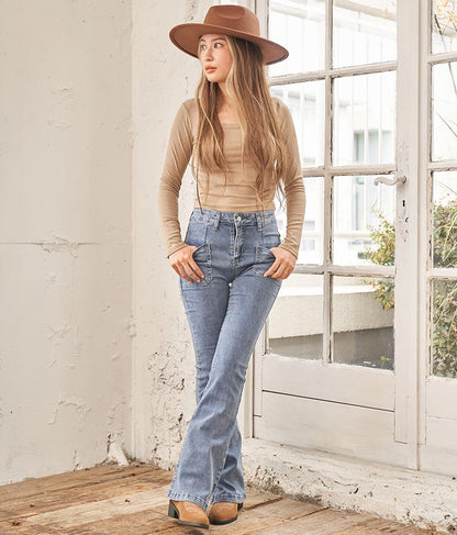 デコルテライン 細リブ カットソー 813-6725