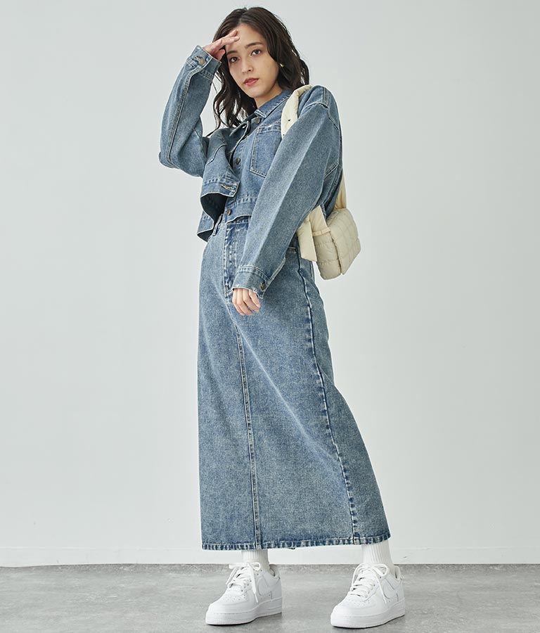 バックスリットロングスカート 791-9017