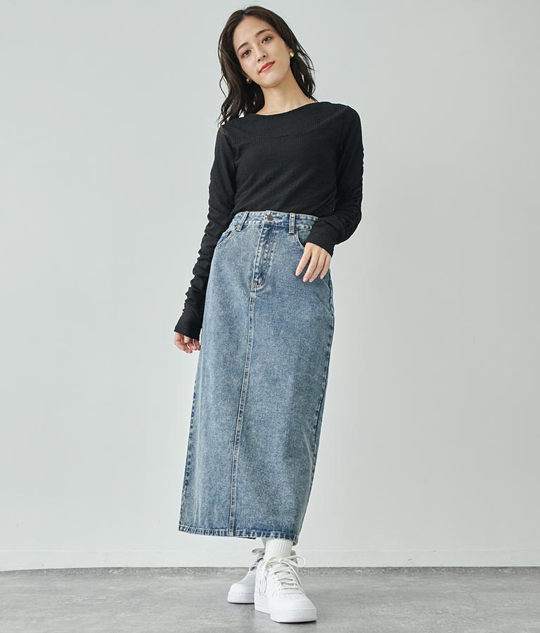 バックスリットロングスカート 791-9017