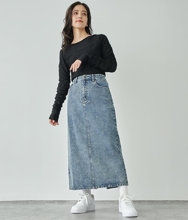 バックスリットロングスカート 791-9017