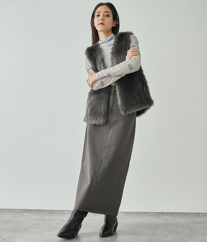 バックスリットロングスカート 791-9017