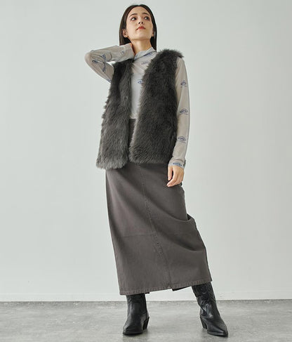 バックスリットロングスカート 791-9017