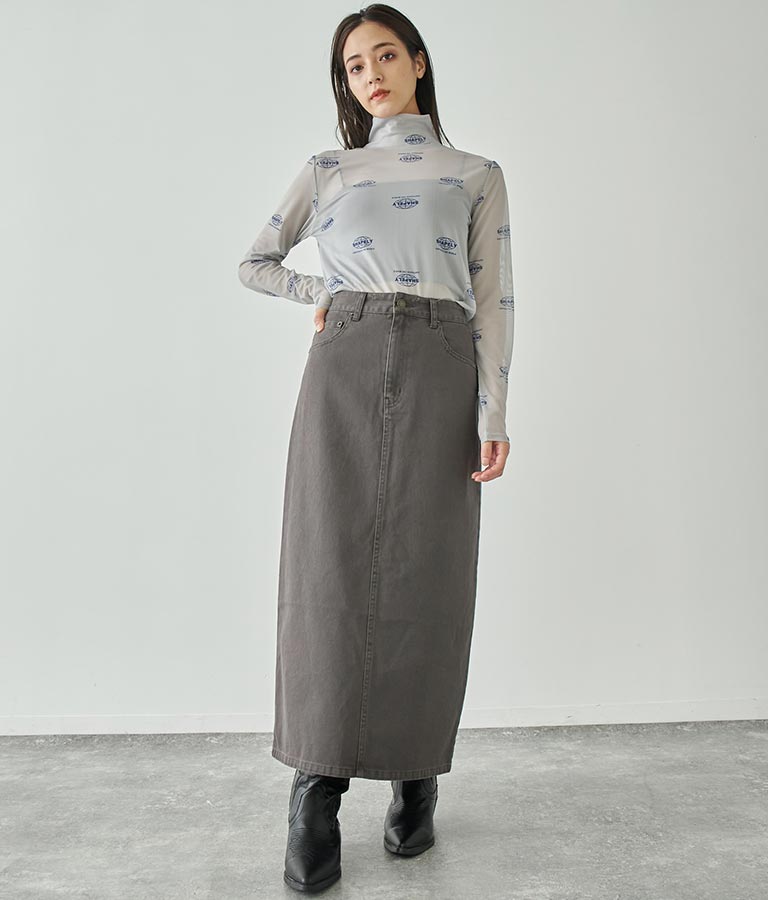 バックスリットロングスカート 791-9017