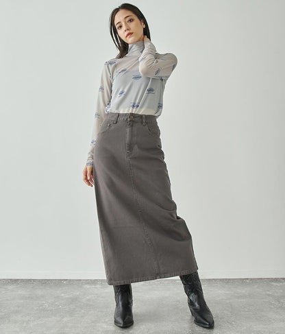 バックスリットロングスカート 791-9017