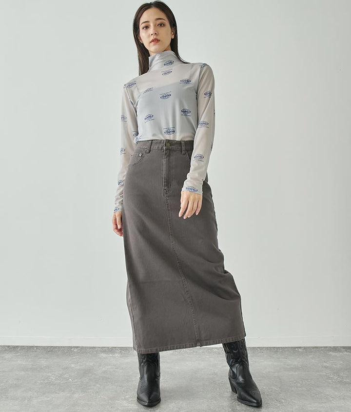 バックスリットロングスカート 791-9017