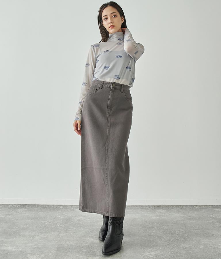 バックスリットロングスカート 791-9017
