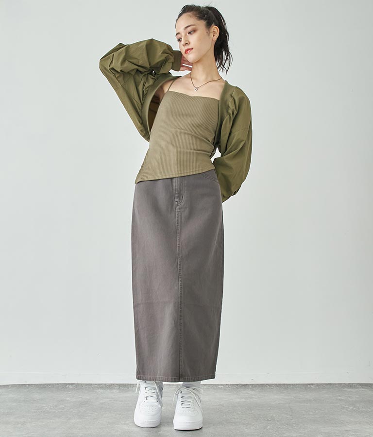 バックスリットロングスカート 791-9017