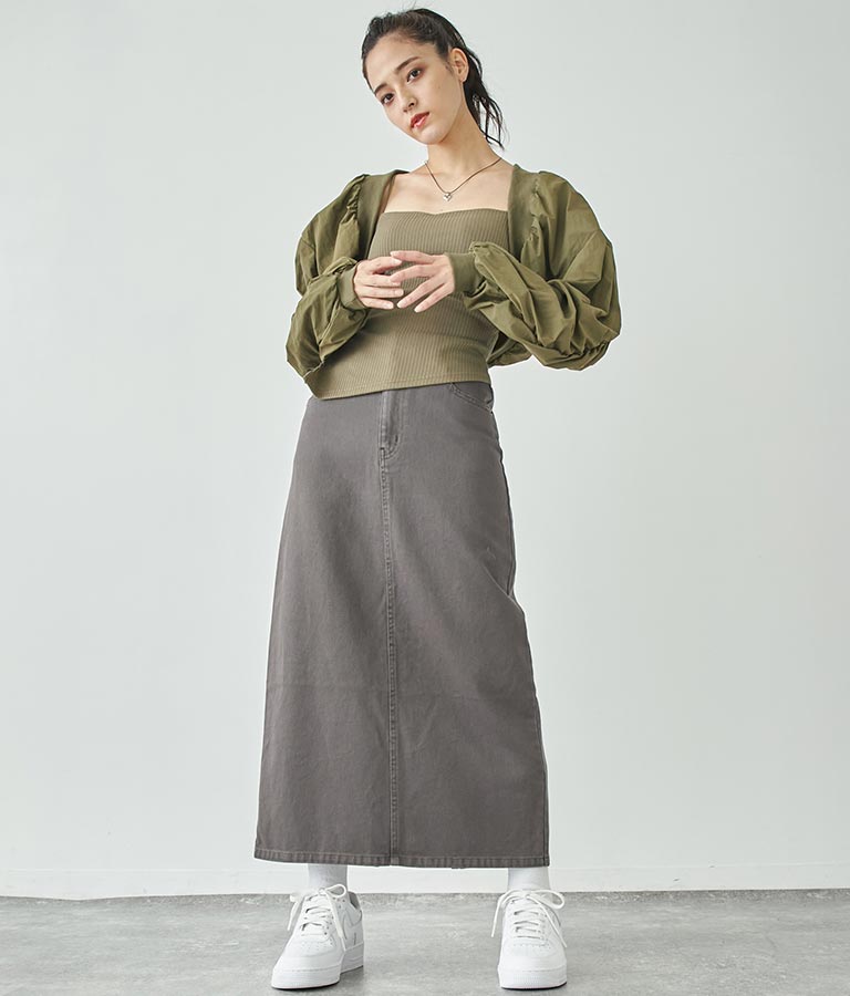 バックスリットロングスカート 791-9017