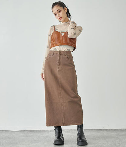 バックスリットロングスカート 791-9017