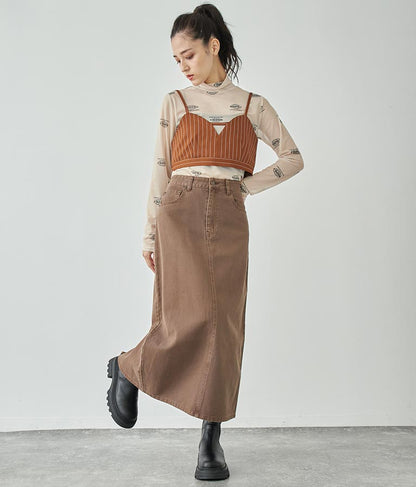 バックスリットロングスカート 791-9017